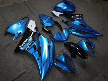 2006-2007 Yamaha YZF R6 Motorcycle Fairings - Blue Glossy Black White UK