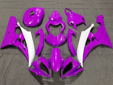 2006-2007 Yamaha YZF R6 Motorcycle Fairings - Purple White UK