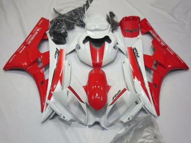 2006-2007 Yamaha YZF R6 Motorcycle Fairings - White Red Motul Michelin UK