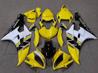 2006-2007 Yamaha YZF R6 Motorcycle Fairings - Yellow White Glossy Black Motul Michelin UK
