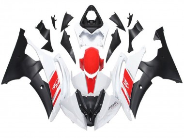 2008-2016 Yamaha YZF R6 Motorcycle Fairing - White Red Matte Black UK