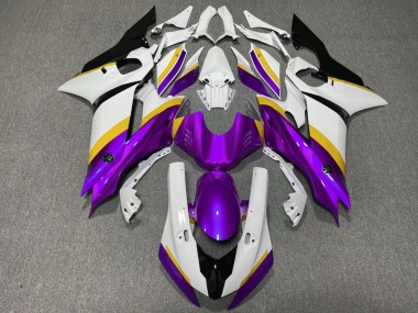 2017-2023 Yamaha YZF R6 Motorcycle Fairings - White Blue Purple Black UK