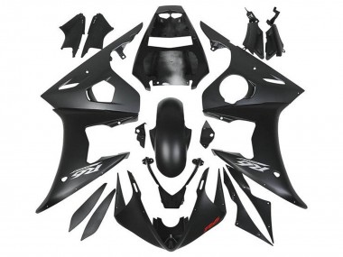 2005 Yamaha YZF R6 Motorcycle Fairings - Matte Black Silver Red UK