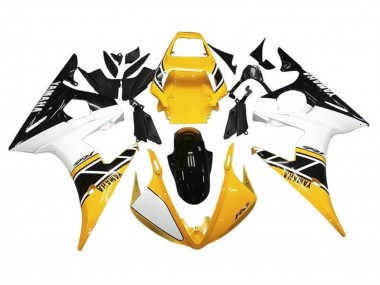 2005 Yamaha YZF R6 Motorcycle Fairings - White Yellow Black UK