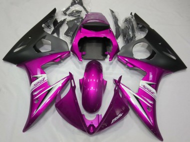 2005 Yamaha YZF R6 Motorcycle Fairings - Pink Matte Black White UK