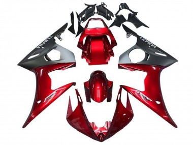 2003-2004 Yamaha YZF R6 Motorcycle Fairings - Red Matte Black UK