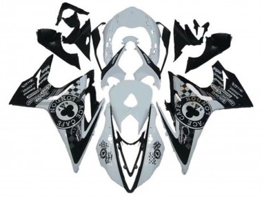2013-2016 Triumph Daytona 675 Triple Motorcycle Fairings - White Glossy Black Cafe London UK