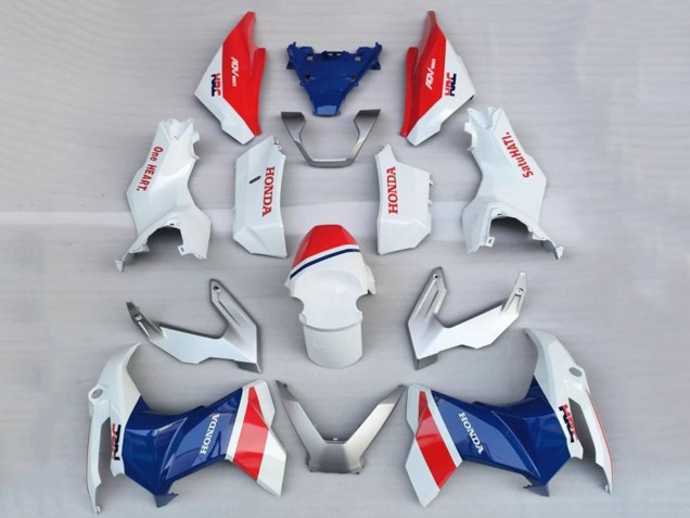 2022-2024 Honda ADV160 Motorcycle Fairings - White Red Blue HRC UK