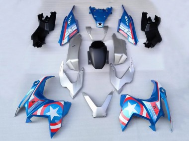 2022-2024 Honda ADV160 Motorcycle Fairings - Silver Blue Red White Star UK