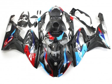 2015-2016 BMW S1000RR Motorcycle Fairings - Blue Red Carbon Fiber UK