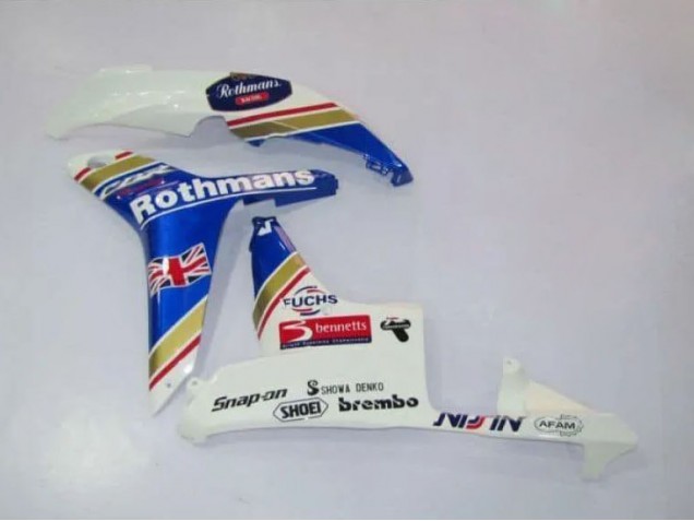 2007-2008 Honda CBR600RR Motorcycle Fairings - White Blue Yellow Rothmans UK