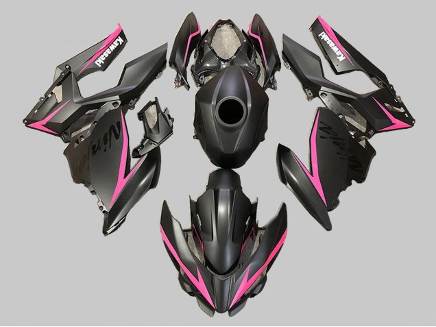 2018-2024 Kawasaki EX400 Motorcycle Fairings - Matte Black Pink UK