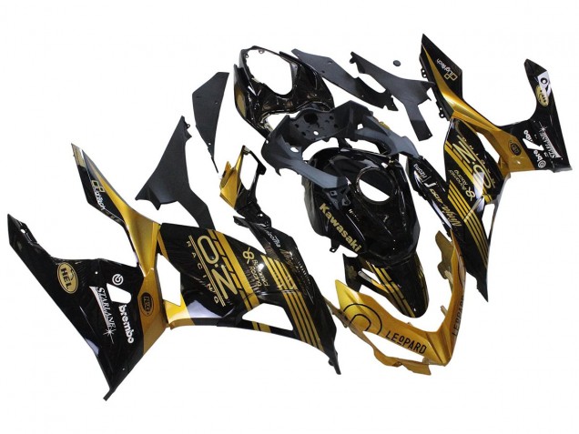 2018-2024 Kawasaki EX400 Motorcycle Fairings - Gold Glossy Black UK