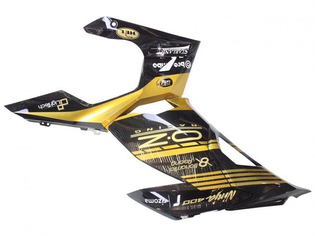 2018-2024 Kawasaki EX400 Motorcycle Fairings - Gold Glossy Black UK