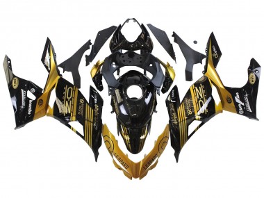 2018-2024 Kawasaki EX400 Motorcycle Fairings - Gold Glossy Black UK