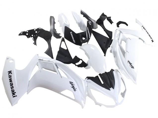2012-2016 Kawasaki EX650 Motorcycle Fairings - White Black UK