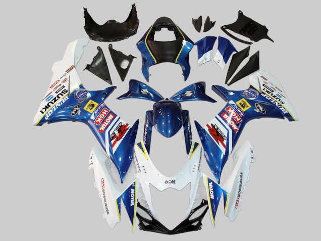2011-2024 Suzuki GSXR 600/750 Motorcycle Fairings - White Blue Red Yellow Motul Dunlop UK