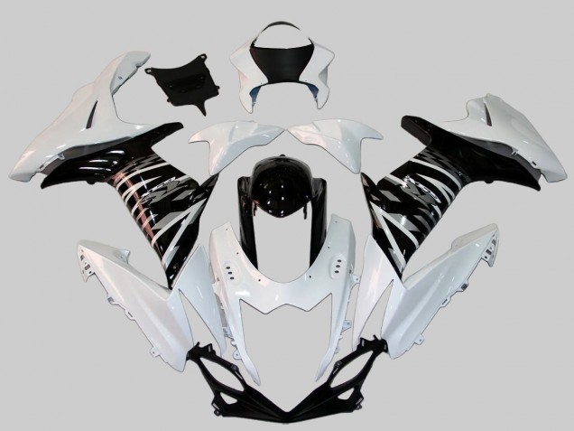 2011-2024 Suzuki GSXR 600/750 Motorcycle Fairing - White Glossy Black UK