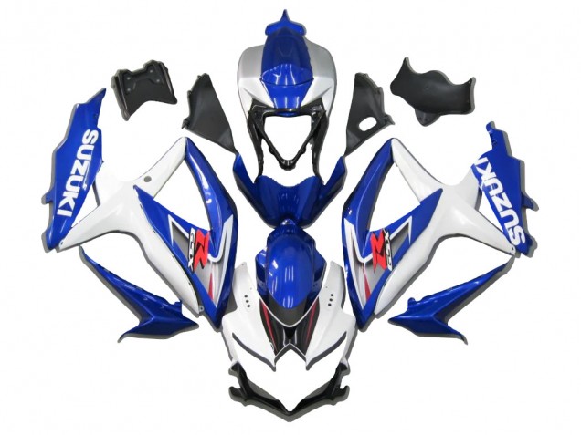 2008-2010 Suzuki GSXR 600/750 Motorcycle Fairing - White Blue Red UK