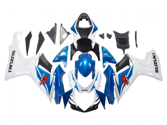 2011-2024 Suzuki GSXR 600/750 Motorcycle Fairings - Blue White UK