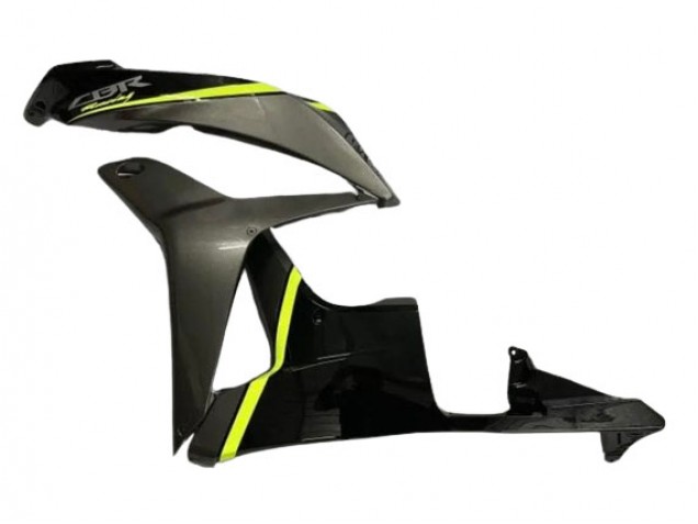 2007-2008 Honda CBR600RR Motorcycle Fairings - Glossy Black High Viz Yellow UK