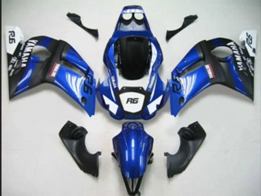 1998-2002 Yamaha YZF 600 R6 Motorcycle Fairings - Blue White Matte Black UK