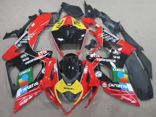 2005-2006 Suzuki GSXR 1000 Motorcycle Fairings - Black Red Yellow Blue JOMO UK