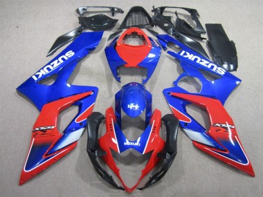 2005-2006 Suzuki GSXR 1000 Motorcycle Fairings - Blue Red UK