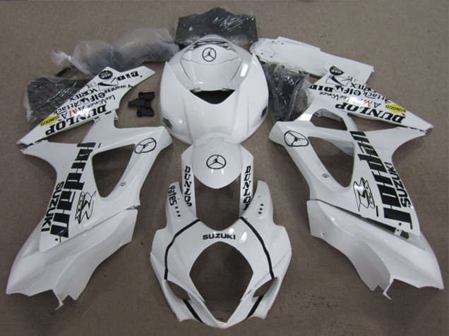 2007-2008 Suzuki GSXR 1000 Motorcycle Fairings - White Black Jordan UK