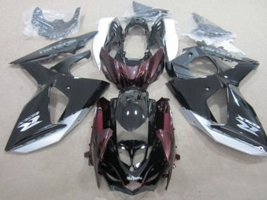 2009-2016 Suzuki GSXR 1000 Motorcycle Fairing - Glossy Black Silver UK