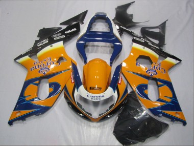 2001-2003 Suzuki GSXR 600 Motorcycle Fairings - Orange Blue Black Corona Extra UK