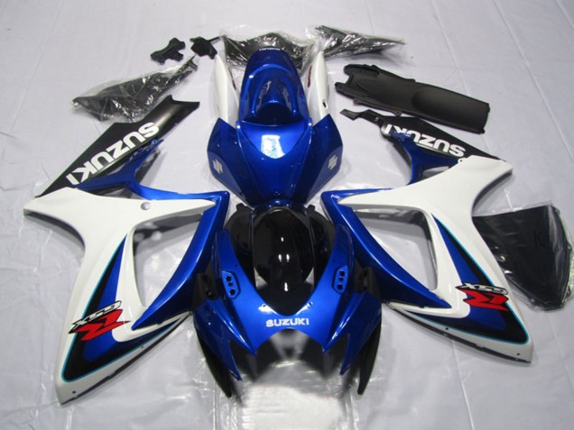 2006-2007 Suzuki GSXR 600 Motorcycle Fairings - White Blue Glossy Black Red UK