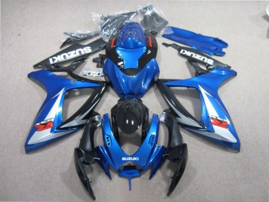 2006-2007 Suzuki GSXR 600 Motorcycle Fairings - Blue White Glossy Black Red UK