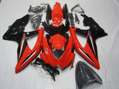 2008-2010 Suzuki GSXR 600 Motorcycle Fairings - Red Black UK