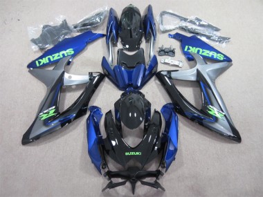 2008-2010 Suzuki GSXR 600 Motorcycle Fairings - Blue Silver Glossy Black Green UK