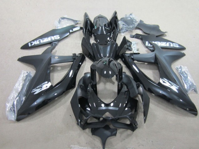 2008-2010 Suzuki GSXR 600 Motorcycle Fairings - Glossy Black White UK