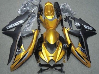 2008-2010 Suzuki GSXR 600 Motorcycle Fairings - Gold Matte Black UK