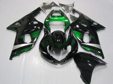 2001-2003 Suzuki GSXR 750 Motorcycle Fairings - Glossy Black Green Silver UK