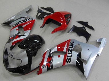 2001-2003 Suzuki GSXR 750 Motorcycle Fairings - Red Silver Black UK