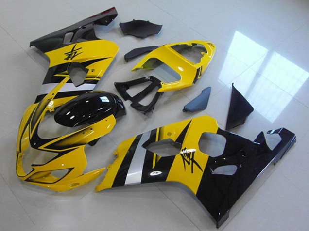 2004-2005 Suzuki GSXR 750 Abs Motorcycle Fairings - Yellow Silver Black UK