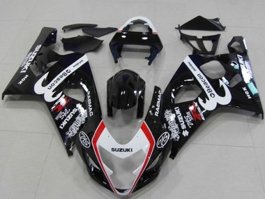 2004-2005 Suzuki GSXR 750 Motorcycle Fairings - Glossy Black White Red Beacon UK