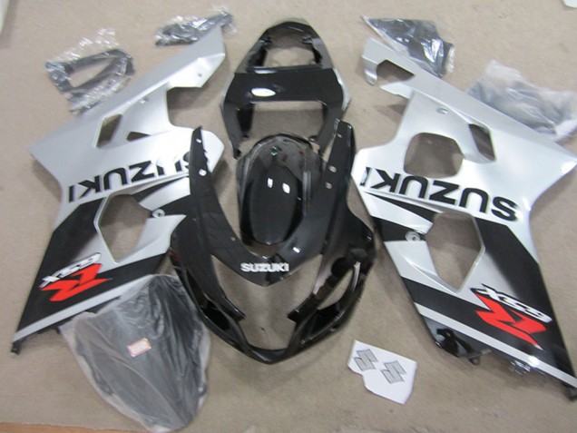2004-2005 Suzuki GSXR 750 Motorcycle Fairings - Silver Glossy Black Red UK