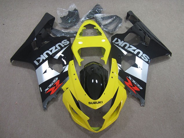 2004-2005 Suzuki GSXR 750 Motorcycle Fairings - Yellow Silver Black UK
