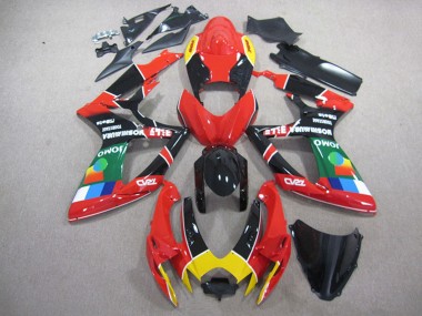 2006-2007 Suzuki GSXR 750 Motorcycle Fairings - Red Black Yellow Green JOMO UK