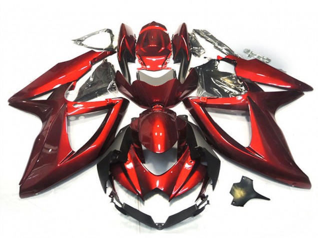 2008-2010 Suzuki GSXR 750 Motorcycle Fairings - Glossy Red UK