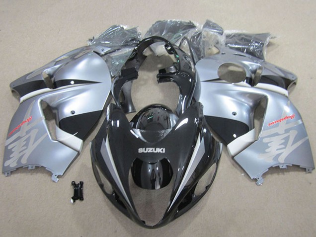 1996-2007 Suzuki GSXR 1300 Hayabusa Motorcycle Fairings - Matte Black Silver UK