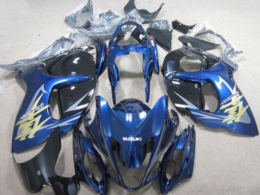 2008-2020 Suzuki GSXR 1300 Hayabusa Motorcycle Fairings - Blue White Gold Decal UK