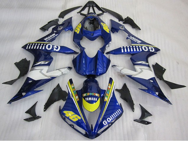 2004-2006 Yamaha YZF R1 Motorcycle Fairings - Blue Yellow White Go 46 UK