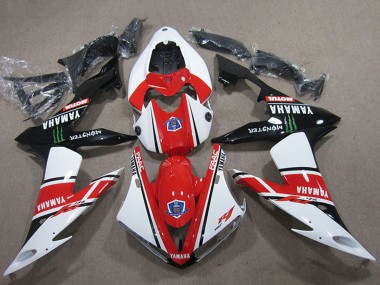 2004-2006 Yamaha YZF R1 Motorcycle Fairings - White Red Black Green Motul Monster UK