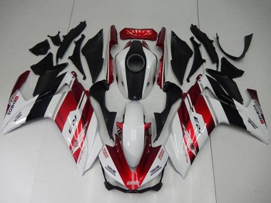 2015-2018 Yamaha YZF R3 Bike Fairings - White Red Black UK